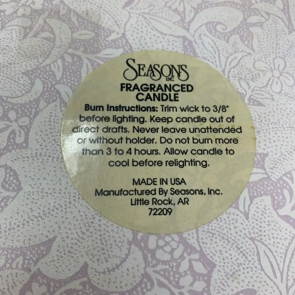 Vintage Seasons Inc Heather & Hyacinth Candle Frosted Tulip Glass Holder NEW
